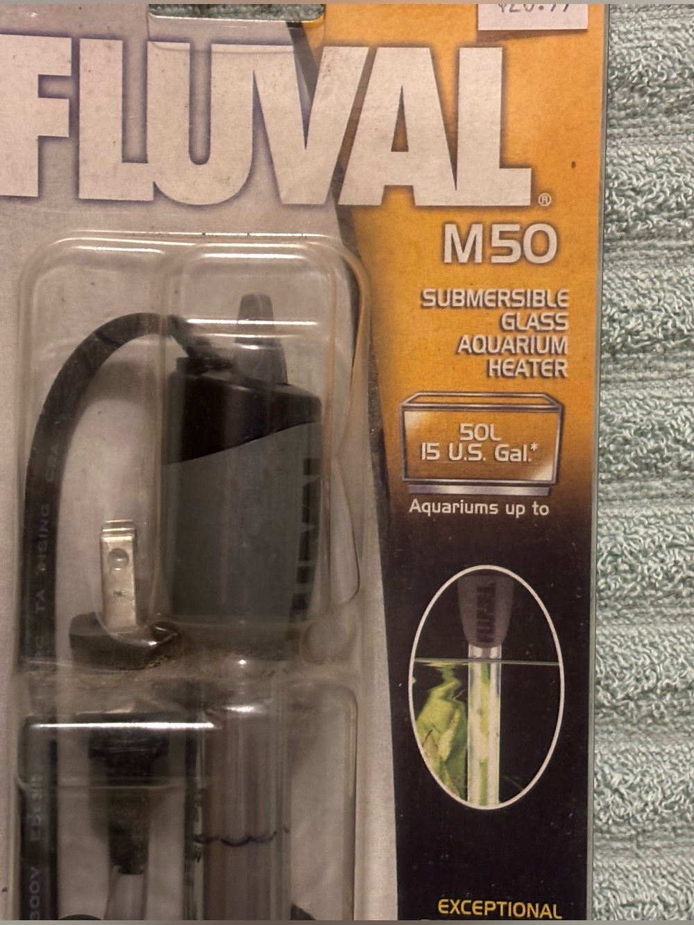 M50 Submersible Glass Aquarium Heater 50 watts 15 Gallons - Black. NEW! - Picture 2 of 9
